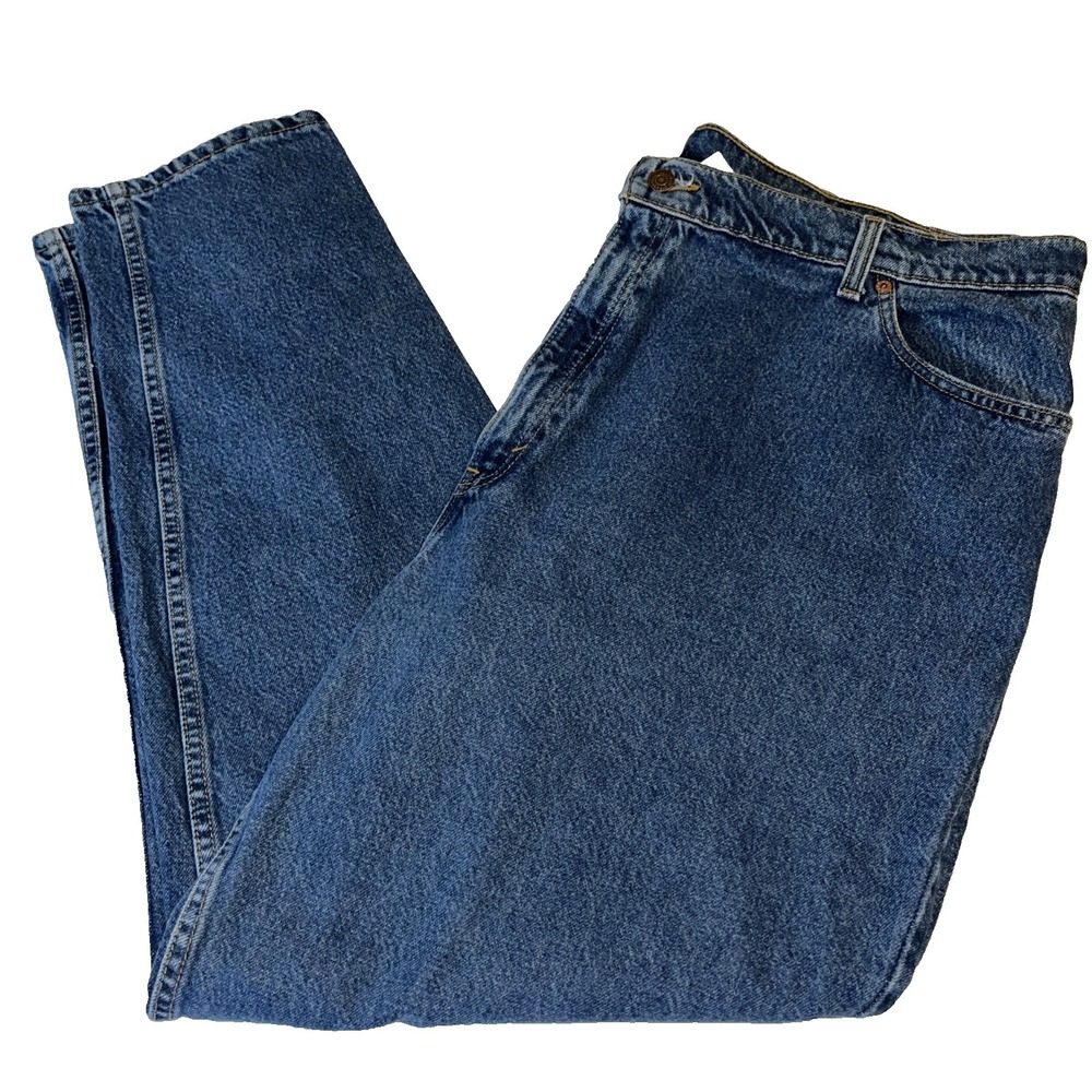 Vintage 90s Levi's 522 Jeans Women's Size 24 Med Blue Tapered Fit Leg USA